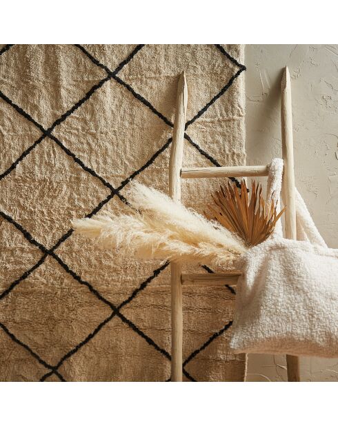 Tapis Tufte Lozag blanc/noir - 230x160 cm