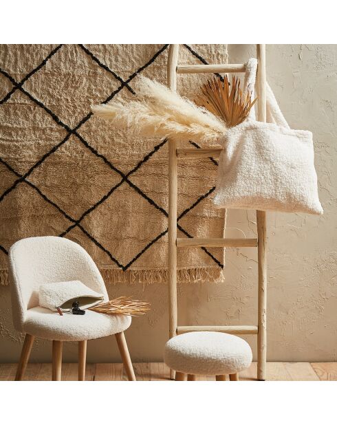 Tapis Tufte Lozag blanc/noir - 230x160 cm