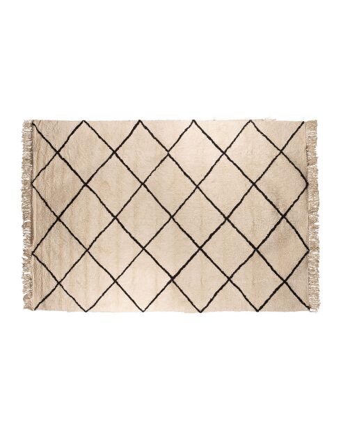 Tapis Tufte Lozag blanc/noir - 230x160 cm