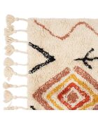 Tapis Karres naturel/rouge - 70x145 cm