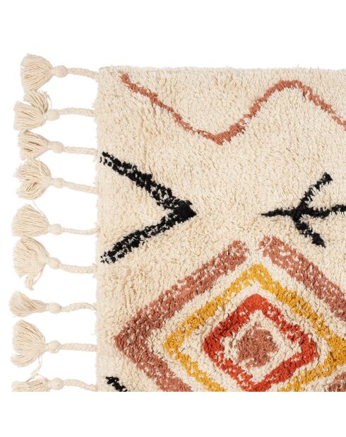Tapis Karres naturel/rouge - 70x145 cm