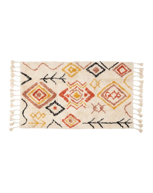 Tapis Karres naturel/rouge - 70x145 cm