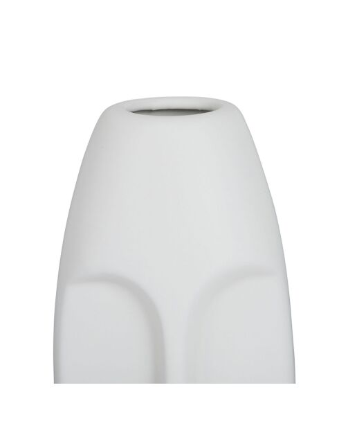 Vase face blanc - 10x9.5x24 cm