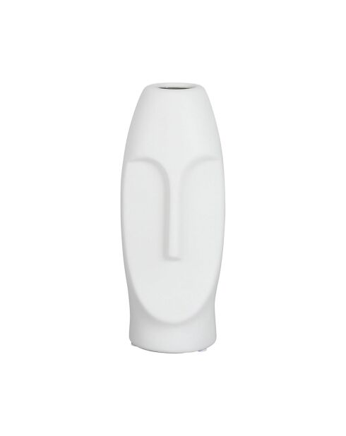 Vase face blanc - 10x9.5x24 cm