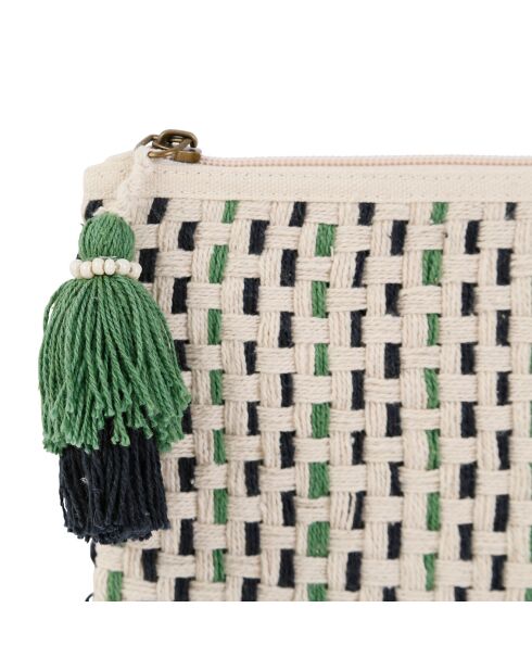 Pochette Courba verte - 20x15 cm