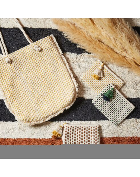 Pochette Courba jaune - 20x15 cm