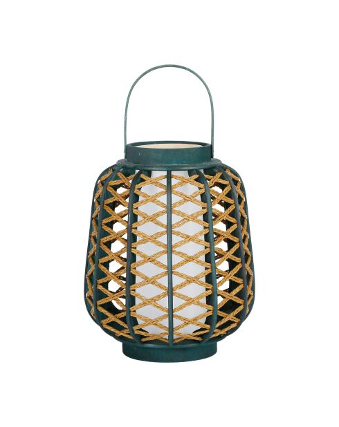 Lampe en Bambou Lant Cordey émeraude - D.29.5x48.5 cm