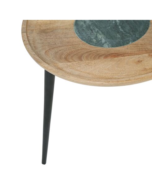 2 Tables basse en marbre naturel/vert