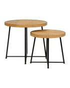 2 Tables basse en Bambou Saori naturelle