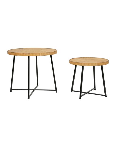 2 Tables basse en Bambou Saori naturelle