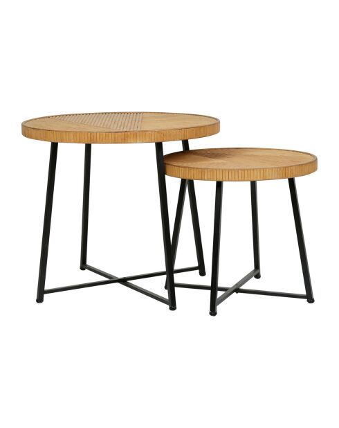 2 Tables basse en Bambou Saori naturelle