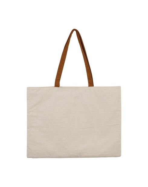 Sac Madeira écru/camel - 58x42 cm