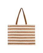 Sac Madeira écru/camel - 58x42 cm