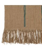Tapis en Jute Palmea naturel/émeraude - 200x140 cm