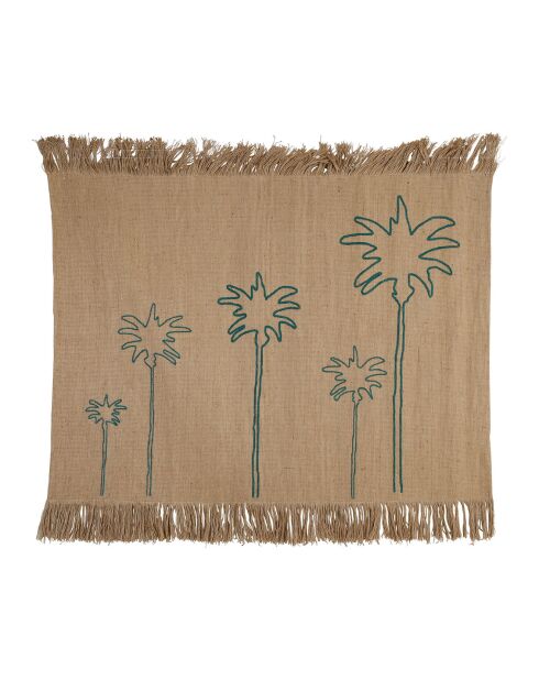 Tapis en Jute Palmea naturel/émeraude - 200x140 cm