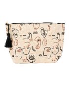 Pochette Terre Brulé écru/noir - 26x8x17 cm
