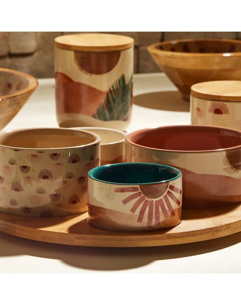 2 Pots en Porcelaine Sweet Leav terra/vet
