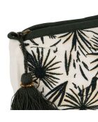 Palmea ecru/groen etui - 19x9x12 cm