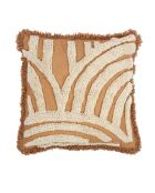 Housse de Coussin Terre Brulé écru/ocre - 45x45 cm