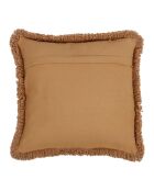 Housse de Coussin Terre Brulé écru/ocre - 45x45 cm