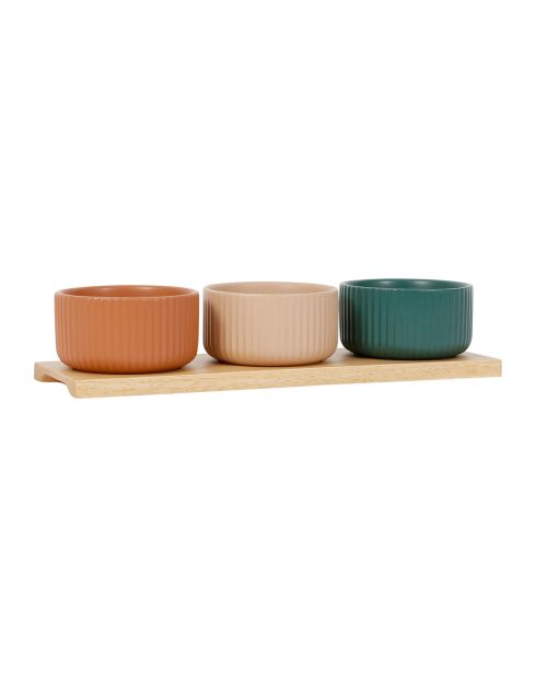 3 Coupelles Sweet Leav multicolore - D.9x5 cm