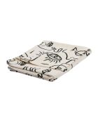 Plaid 100% Coton Terre Brulé écru/noir - 170x130 cm