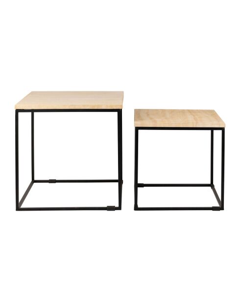 2 Tables basse Eskela beige/noir