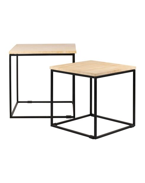 2 Tables basse Eskela beige/noir