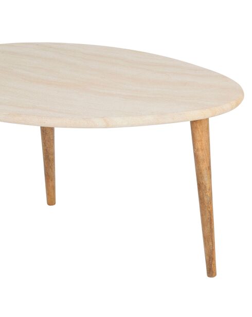 2 Beige/natürliche Eskela Couchtische