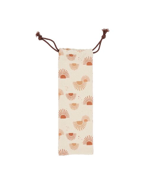 Pochette et 3 Couverts Sweet écru/terra