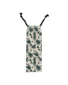 Set Pochette et 3 Couverts Palmea écru/vert