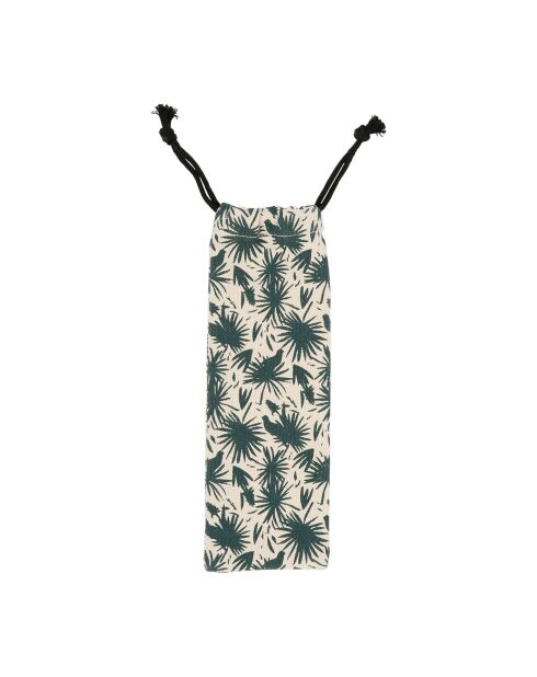 Set Pochette et 3 Couverts Palmea écru/vert