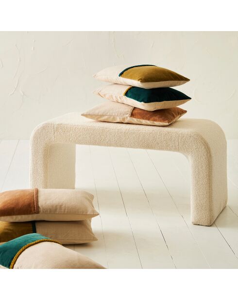 Fodera per cuscino Neo marrone/ecru - 50x30 cm