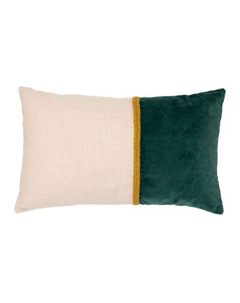 Housse de Coussin Neo émeraude/écru - 50x30 cm