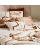 Housse de Coussin Organic écru/taupe - 50x30 cm