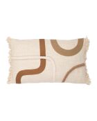 Housse de Coussin Organic écru/taupe - 50x30 cm