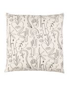Housse de Coussin Tulum blanc/noir - 45x45 cm