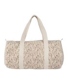 Sac Week-end Tulum écru/noir - 50x26x26 cm