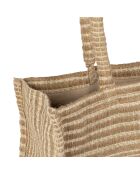 Sac Pochette en Jute Tropetoi naturel/doré - 38x13.5x30 cm