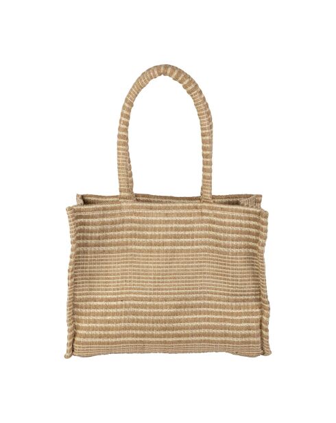 Sac Pochette en Jute Tropetoi naturel/doré - 38x13.5x30 cm