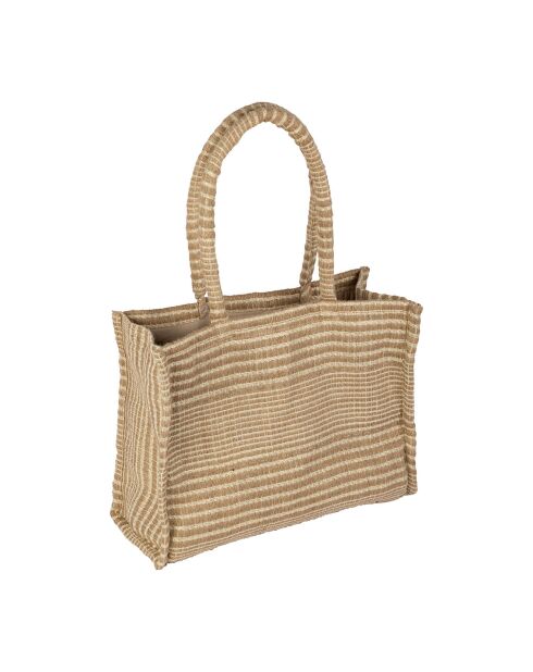 Sac Pochette en Jute Tropetoi naturel/doré - 38x13.5x30 cm