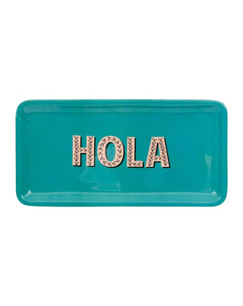 Hola Palma türkisfarbenes Tablett - 15x30 cm