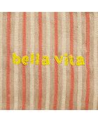 Sac en Jute Bella Palma rouge/naturel - 35x15x28 cm