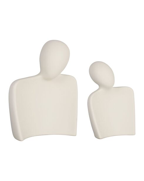 2 Décorations Abstraite Greeka écrues