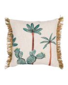Housse de Coussin en Jute Patchuca vert/écru - 45x45 cm