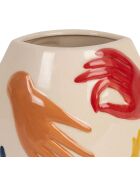 Vase en Porcelaine Visage-Arty naturel - 16x12x22.5 cm