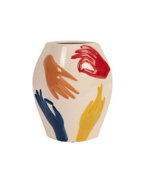 Vase en Porcelaine Visage-Arty naturel - 16x12x22.5 cm
