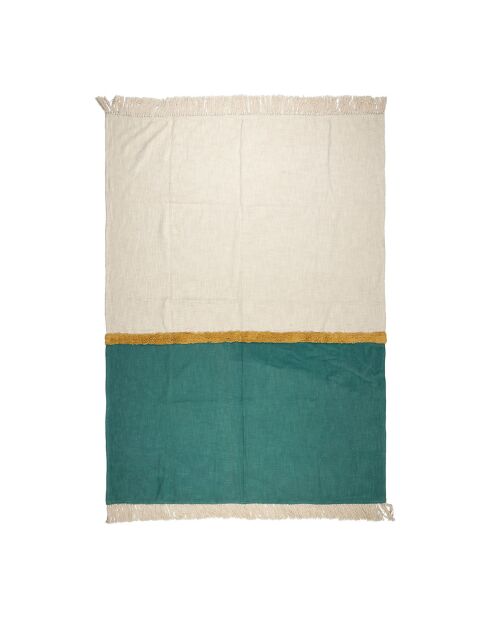 Plaid 100% Coton Neo naturel - 170x130 cm