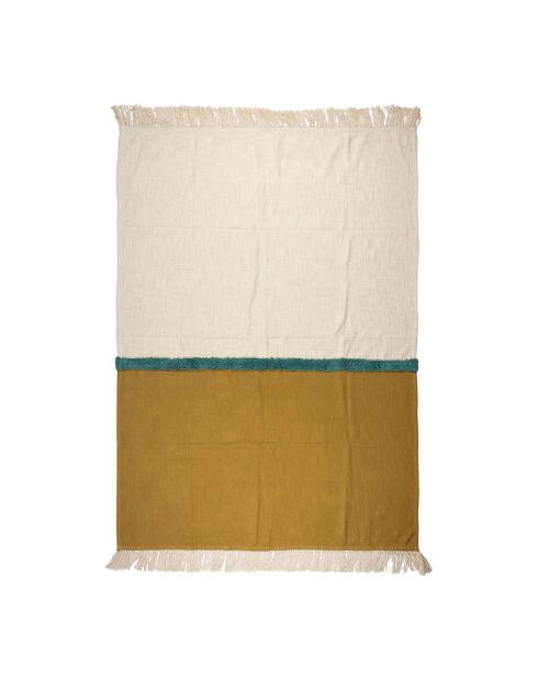 Plaid 100% Coton Neo naturel - 170x130 cm