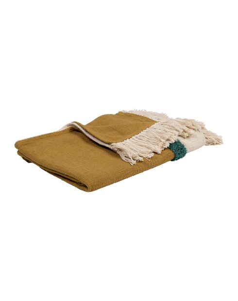 Plaid 100% Coton Neo naturel - 170x130 cm